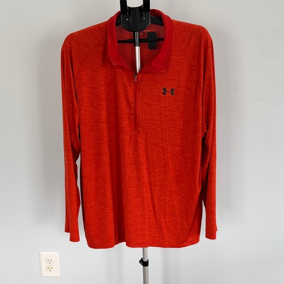 Under Armour Other - Under Armour Men's Orange Long-Sleeve 1/4 Zip Performance